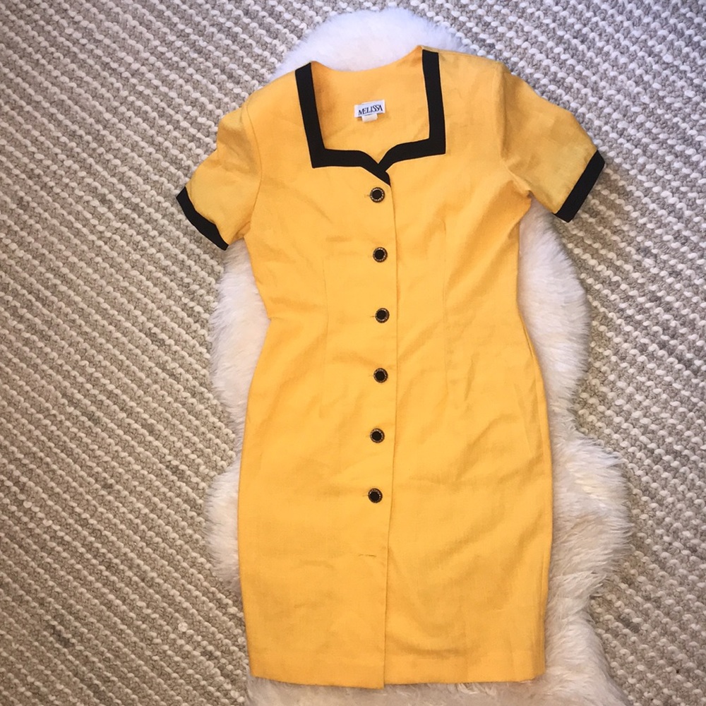 Melissa Vintage Dress yellow black